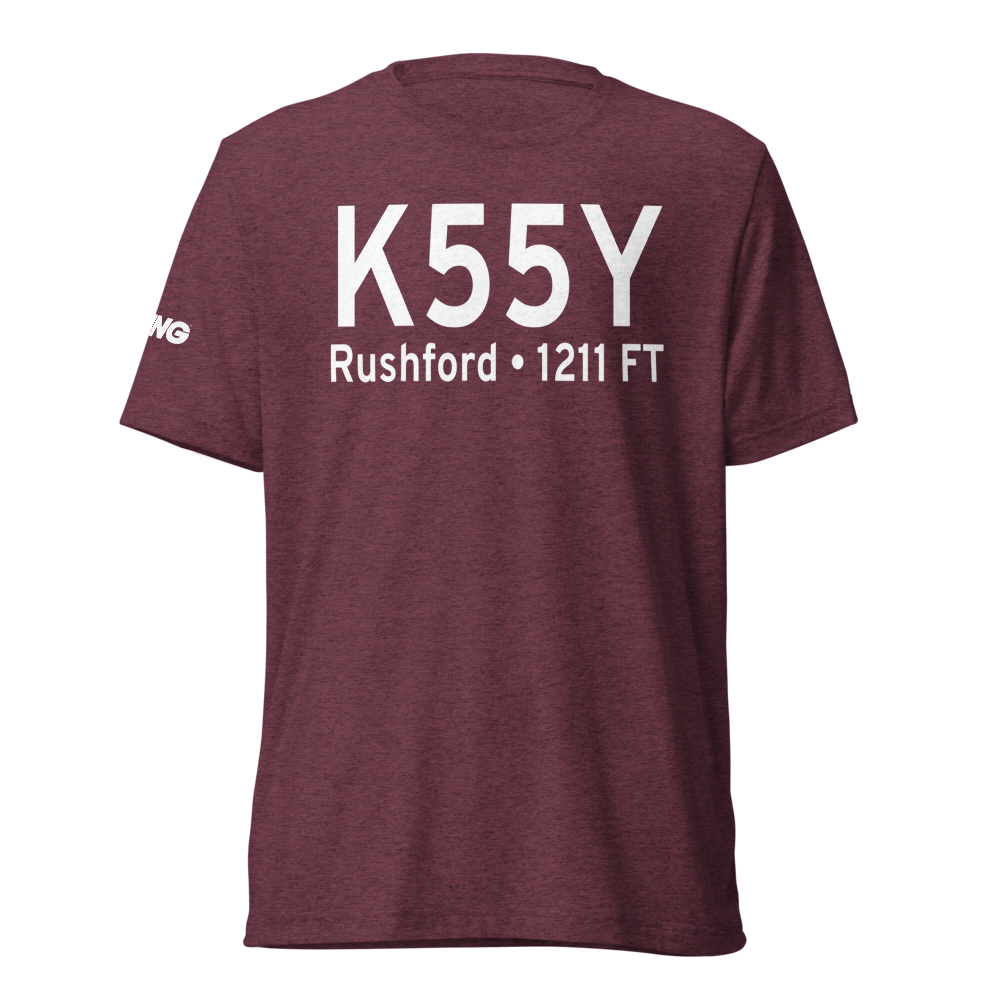 Rushford Municipal Airport - Robert W Bunke Field (K55Y) ICAO Tri-blend T-Shirt 