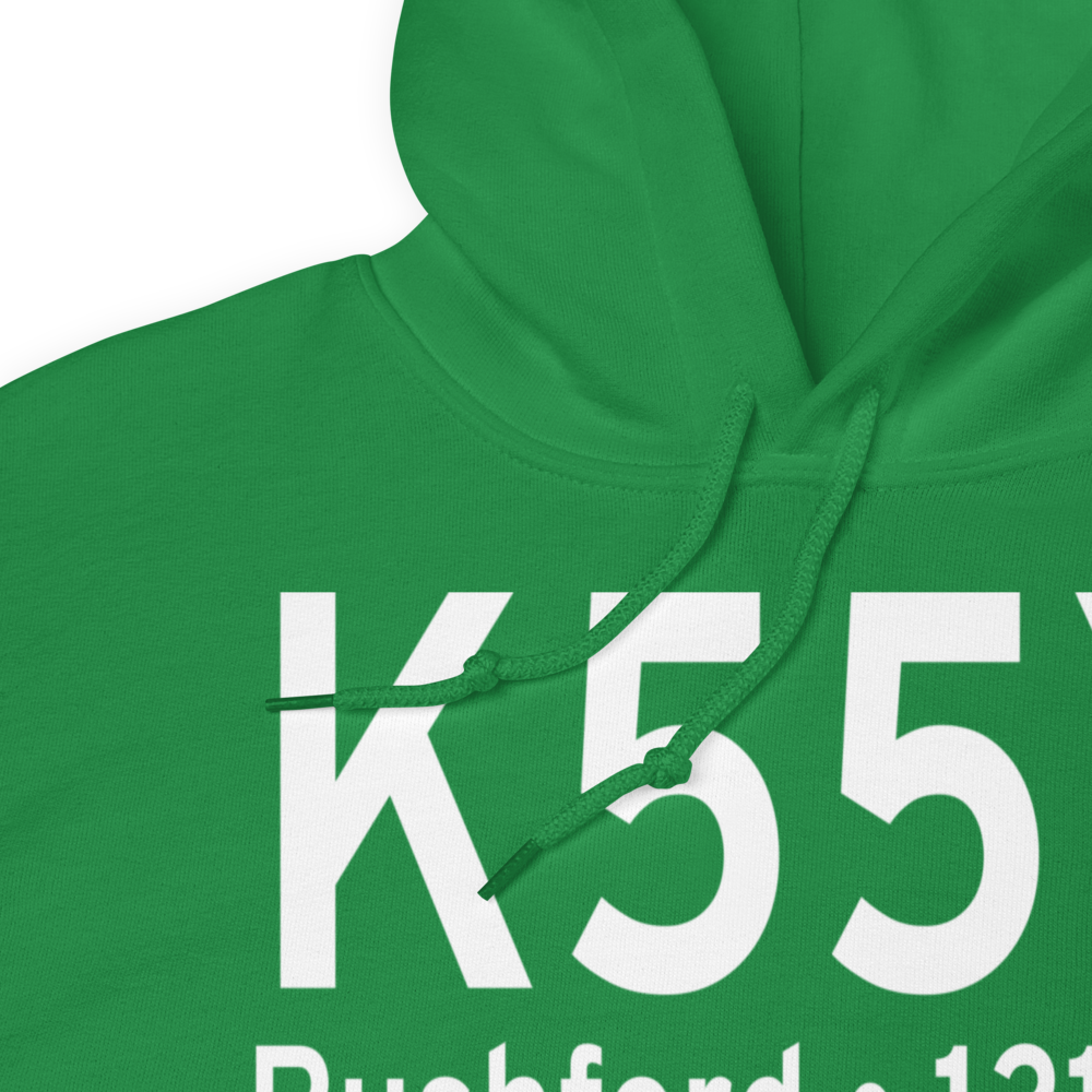Rushford Municipal Airport - Robert W Bunke Field (K55Y) ICAO Hoodie Sweatshirt 
