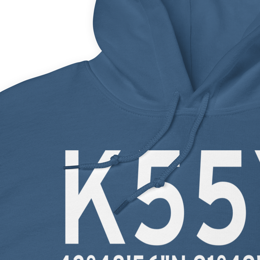 Rushford Municipal Airport - Robert W Bunke Field (K55Y) ICAO Hoodie Sweatshirt 