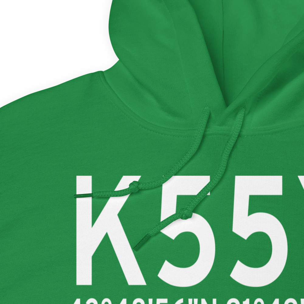 Rushford Municipal Airport - Robert W Bunke Field (K55Y) ICAO Hoodie Sweatshirt 