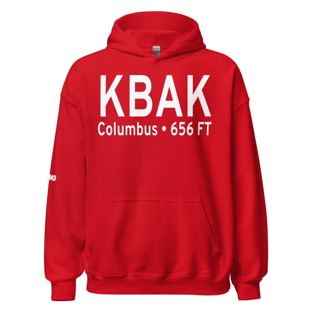 Columbus Municipal Airport (KBAK) ICAO Hoodie Sweatshirt 