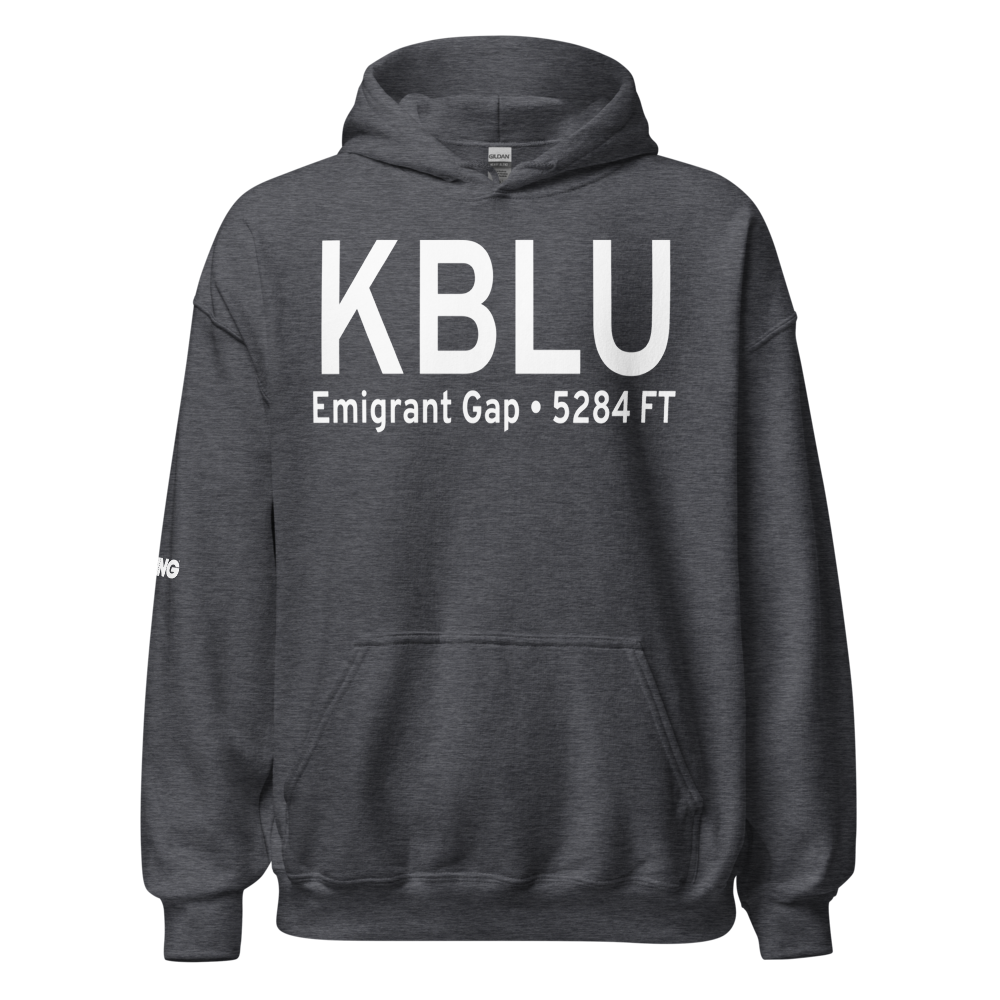Blue Canyon Nyack Airport (KBLU) ICAO Hoodie Sweatshirt 