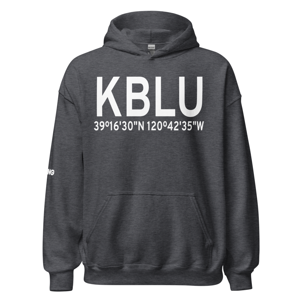 Blue Canyon Nyack Airport (KBLU) ICAO Hoodie Sweatshirt 