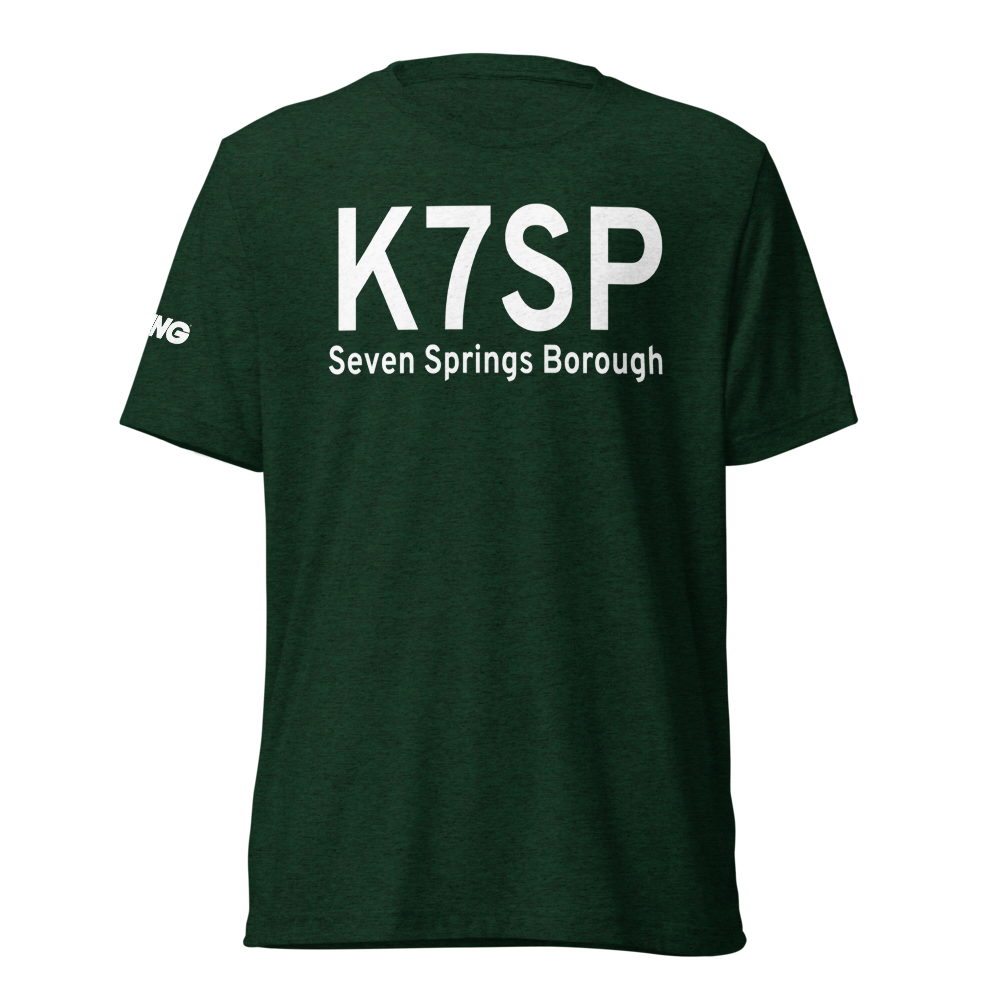 Seven Springs Airport (K7SP) ICAO Tri-blend T-Shirt 
