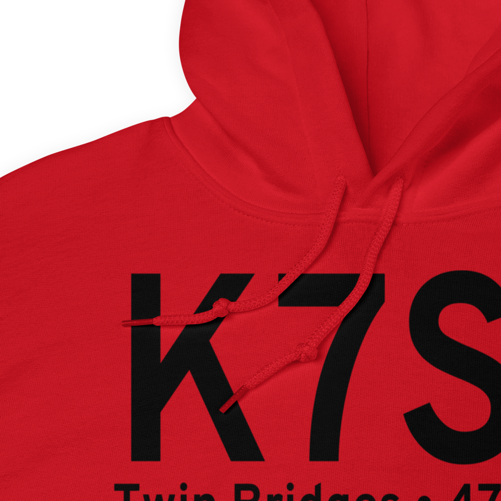 Twin Bridges Airport (K7S1) ICAO Hoodie Sweatshirt 