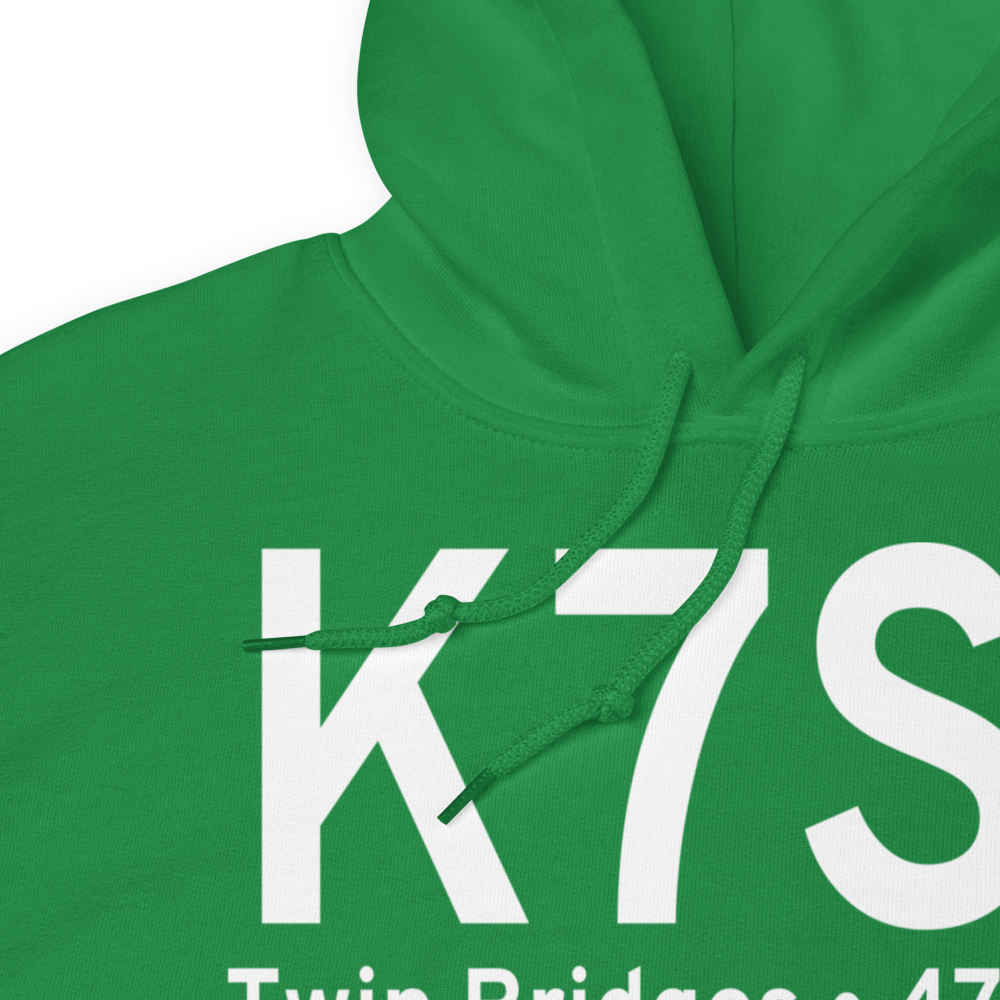 Twin Bridges Airport (K7S1) ICAO Hoodie Sweatshirt 