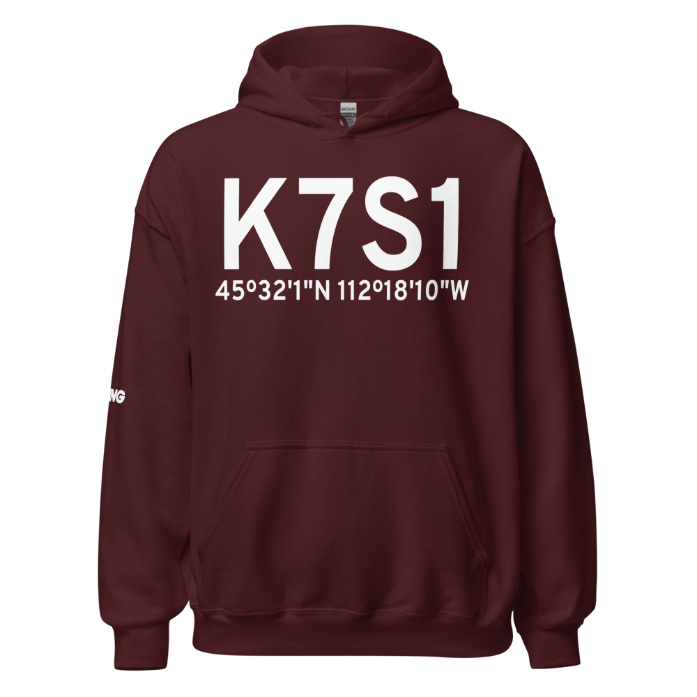 Twin Bridges Airport (K7S1) ICAO Hoodie Sweatshirt 