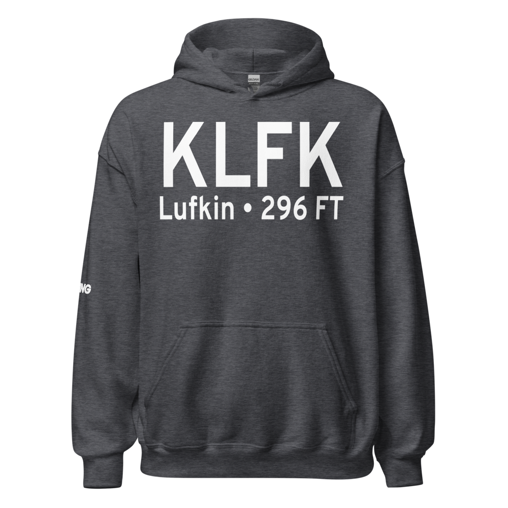 Angelina County Airport (KLFK) ICAO Hoodie Sweatshirt 