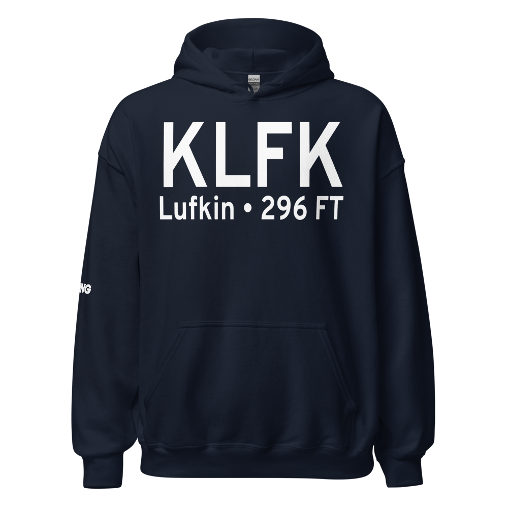 Angelina County Airport (KLFK) ICAO Hoodie Sweatshirt 