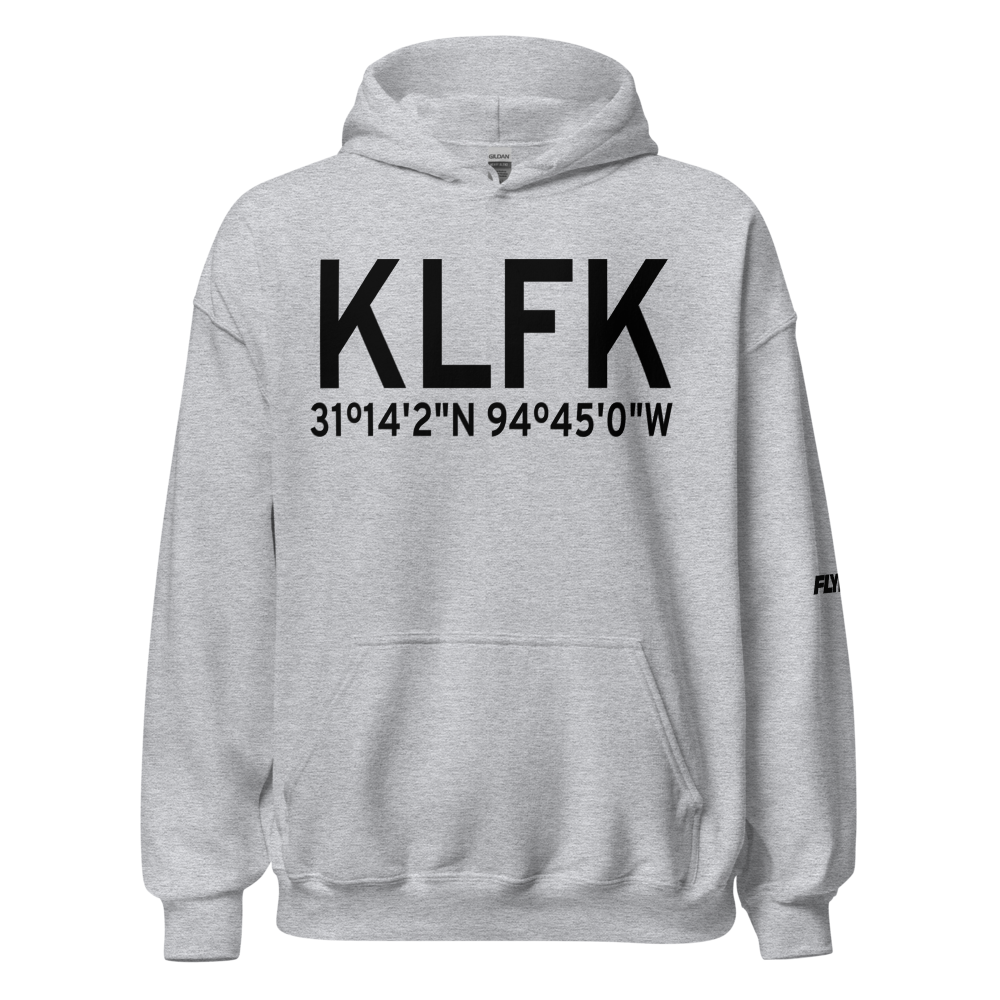 Angelina County Airport (KLFK) ICAO Hoodie Sweatshirt 