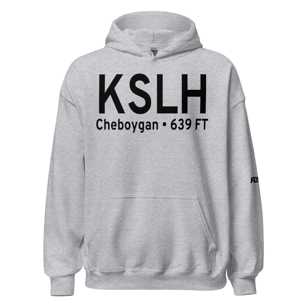 Cheboygan County Airport (KSLH) ICAO Hoodie Sweatshirt 