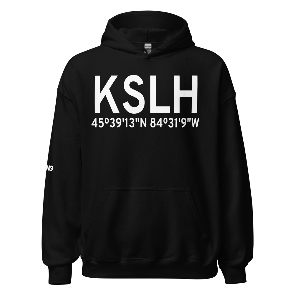 Cheboygan County Airport (KSLH) ICAO Hoodie Sweatshirt 