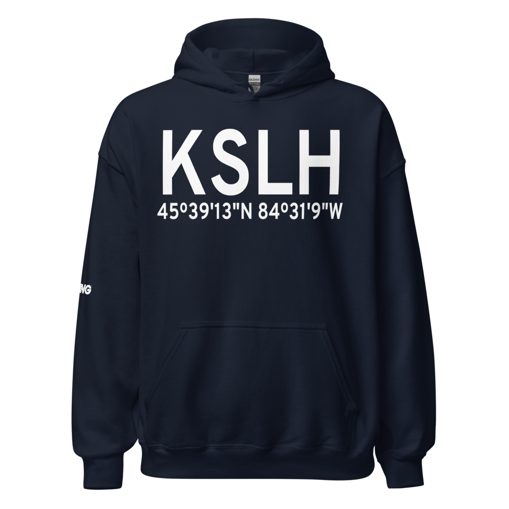 Cheboygan County Airport (KSLH) ICAO Hoodie Sweatshirt 