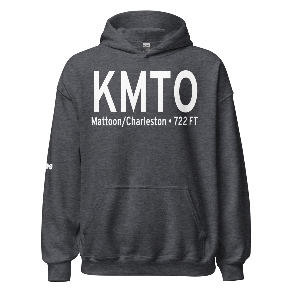 Coles County Memorial Airport (KMTO) ICAO Hoodie Sweatshirt 