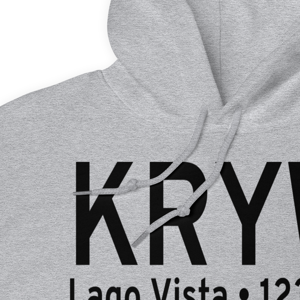 Lago Vista Tx Rusty Allen Airport (KRYW) ICAO Hoodie Sweatshirt 
