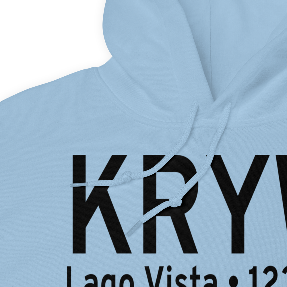 Lago Vista Tx Rusty Allen Airport (KRYW) ICAO Hoodie Sweatshirt 