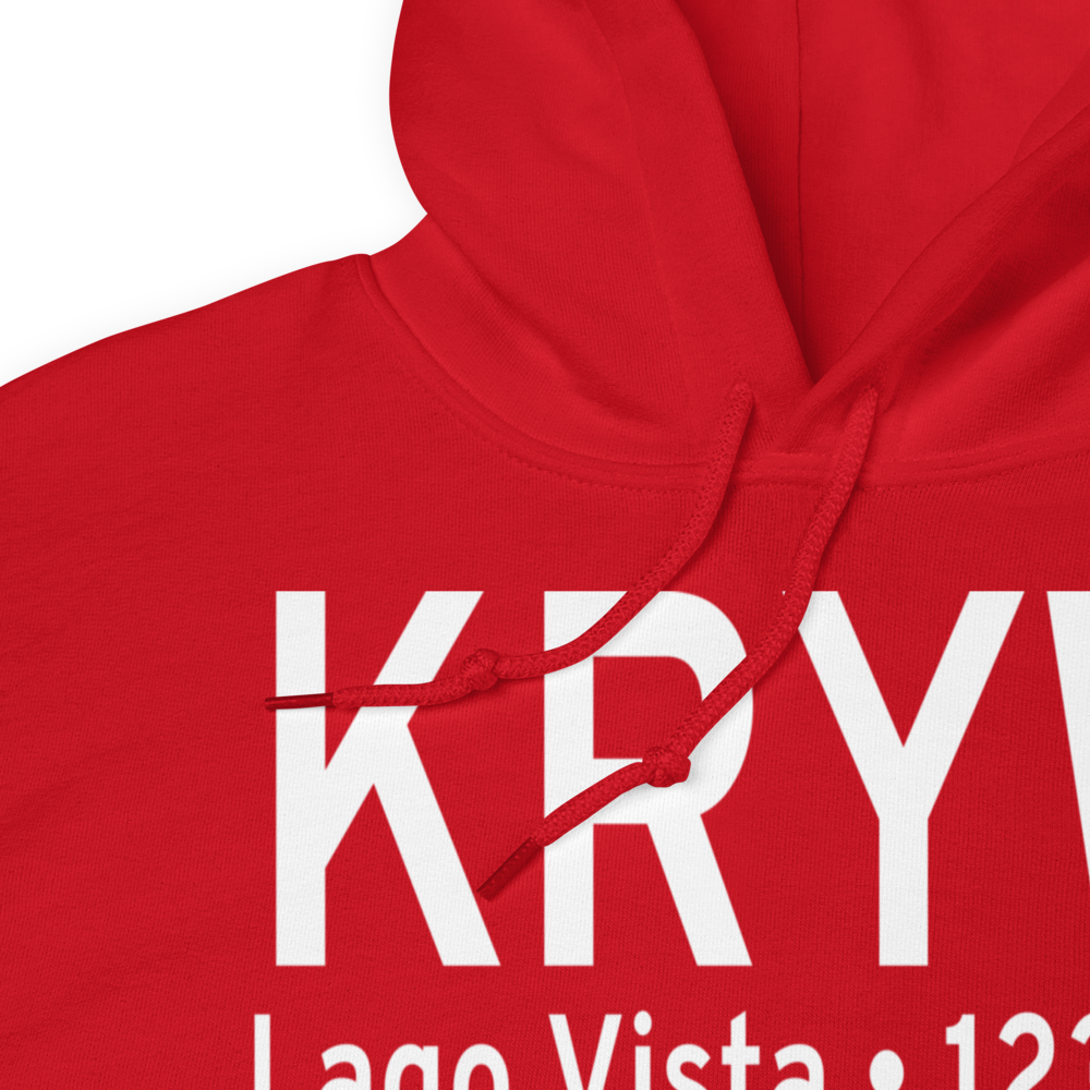 Lago Vista Tx Rusty Allen Airport (KRYW) ICAO Hoodie Sweatshirt 