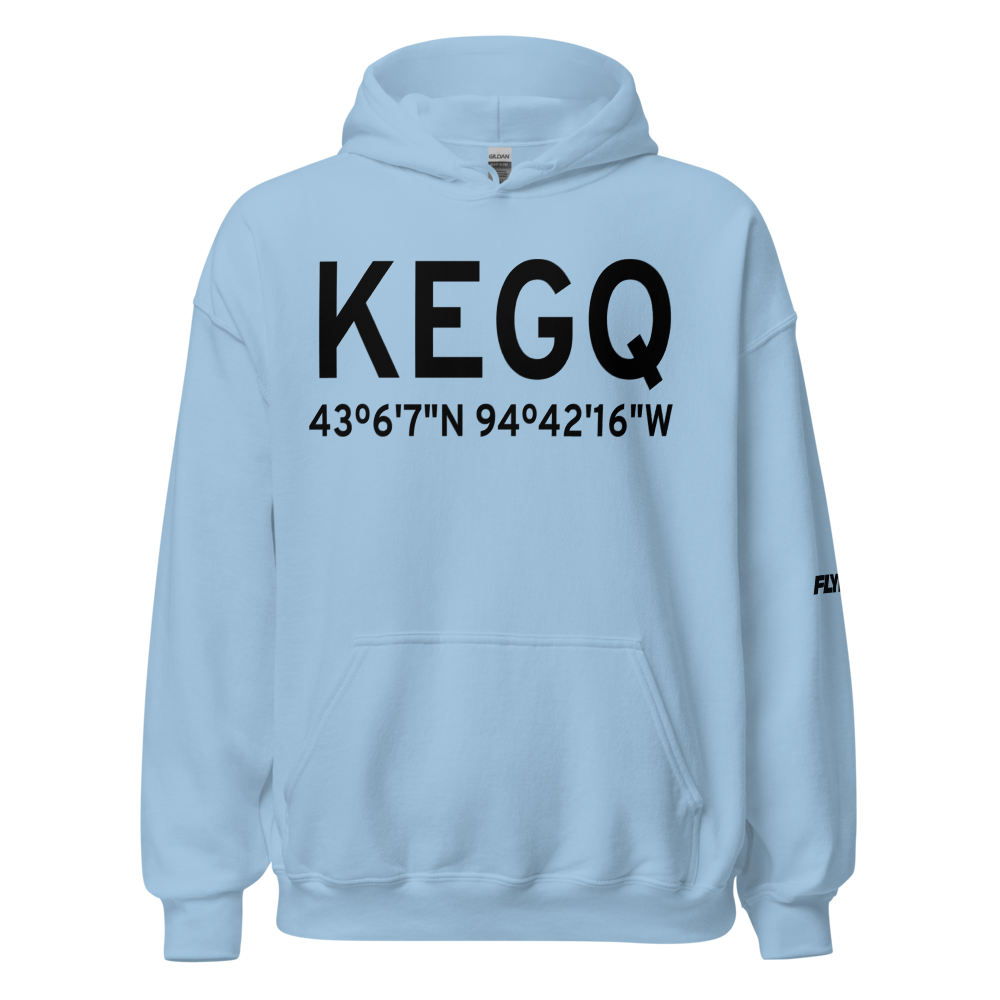 Emmetsburg Municipal Airport (KEGQ) ICAO Hoodie Sweatshirt 