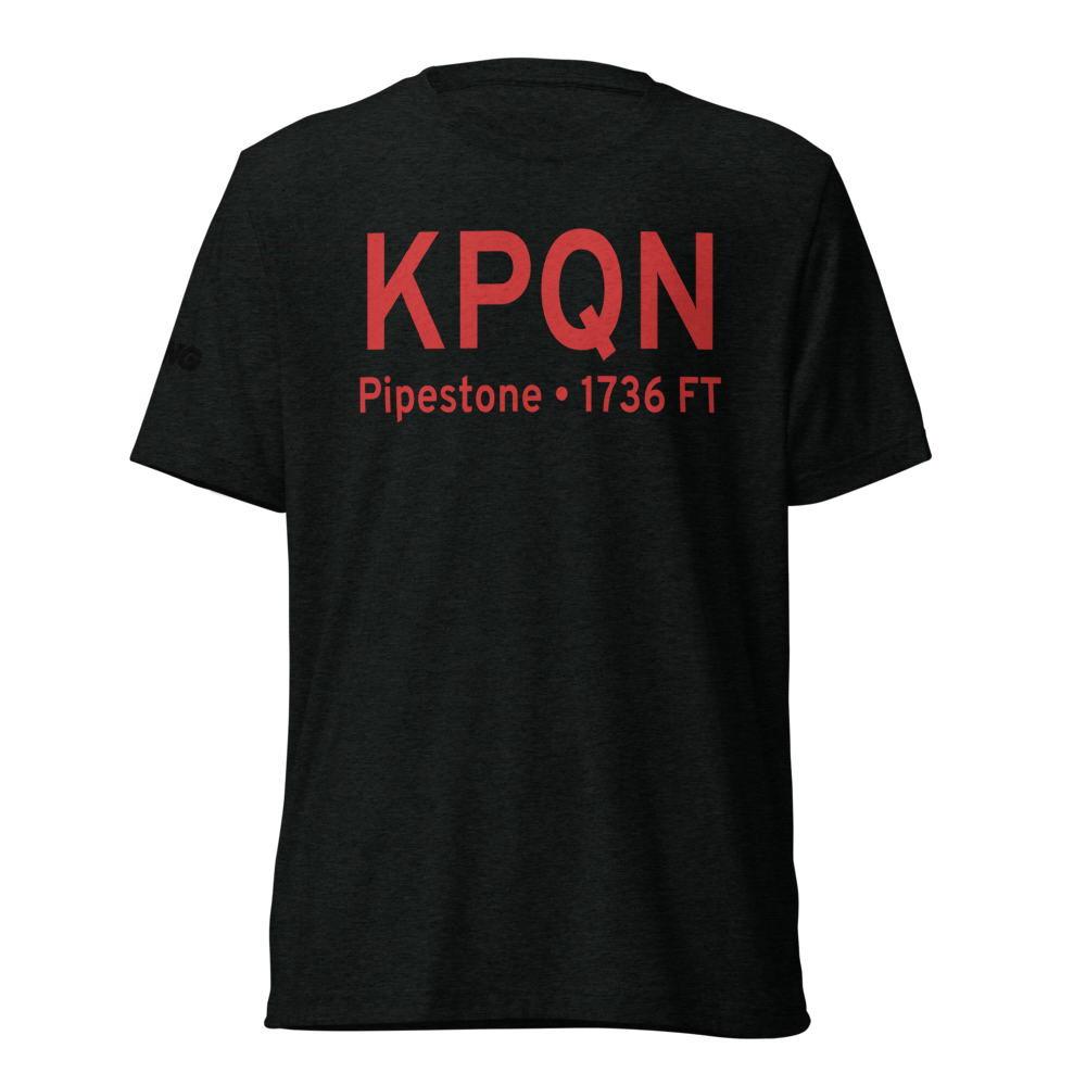 Pipestone Municipal Airport (KPQN) ICAO Tri-blend T-Shirt 