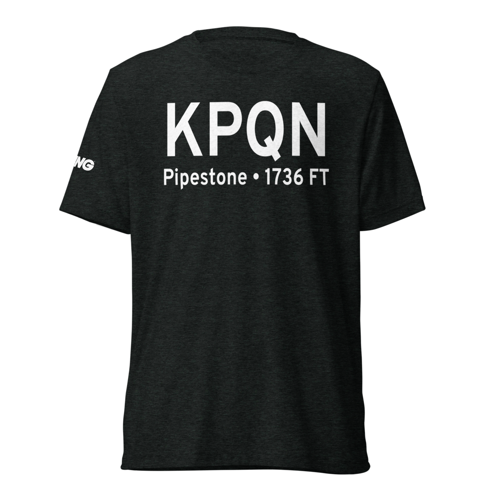 Pipestone Municipal Airport (KPQN) ICAO Tri-blend T-Shirt 