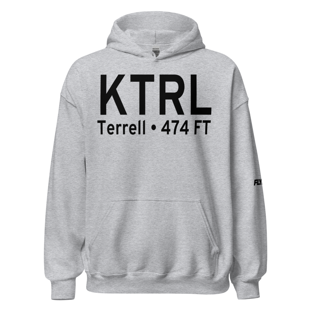 Terrell Municipal Airport (KTRL) ICAO Hoodie Sweatshirt 