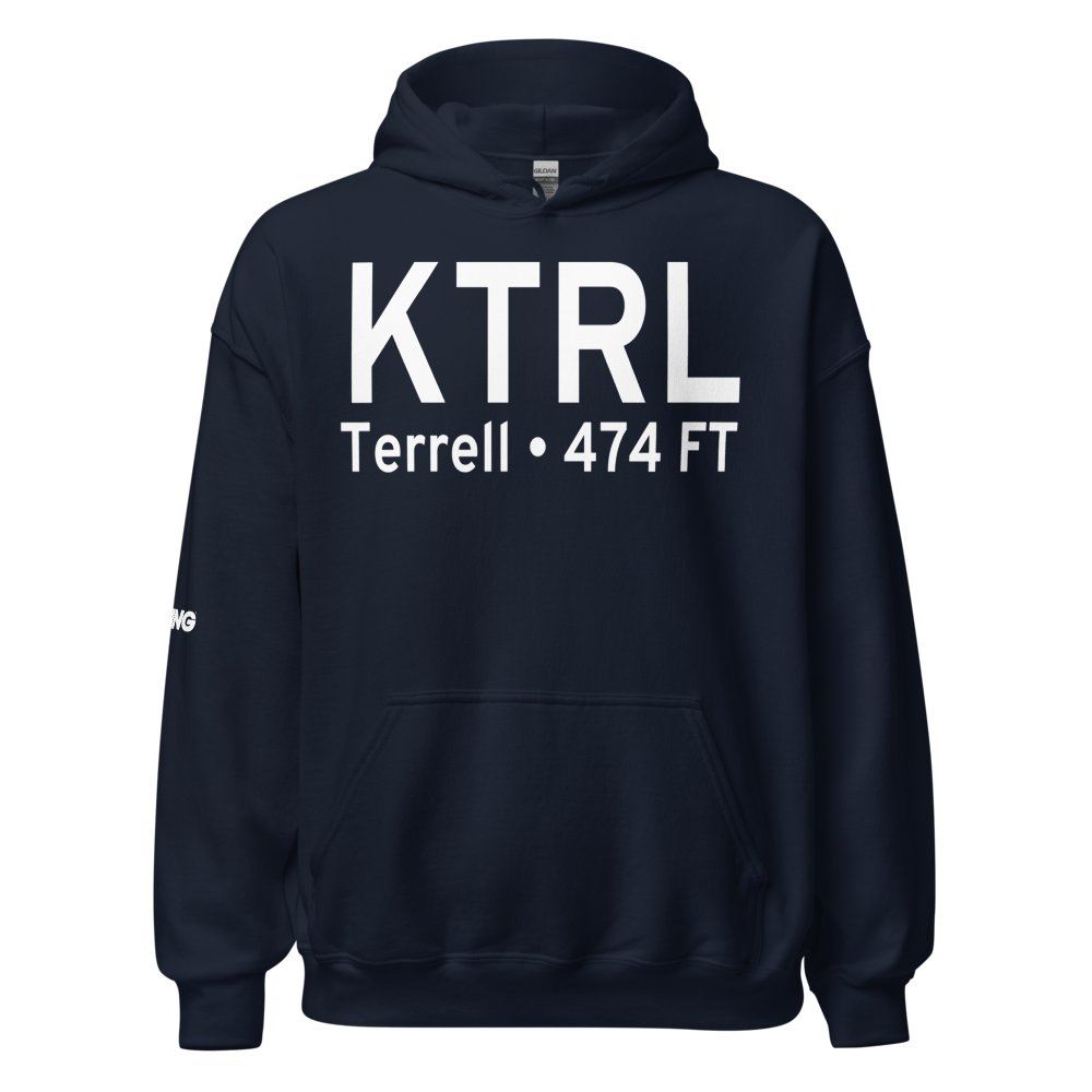 Terrell Municipal Airport (KTRL) ICAO Hoodie Sweatshirt 