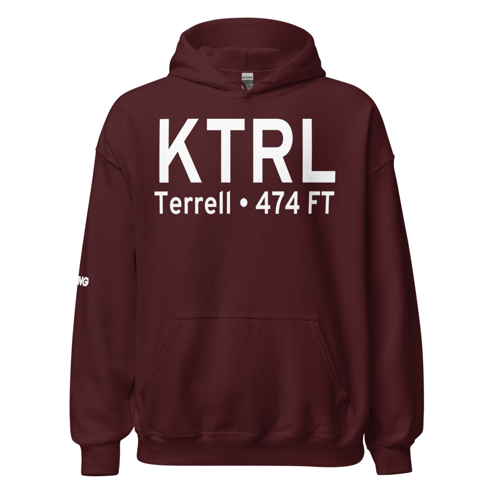 Terrell Municipal Airport (KTRL) ICAO Hoodie Sweatshirt 