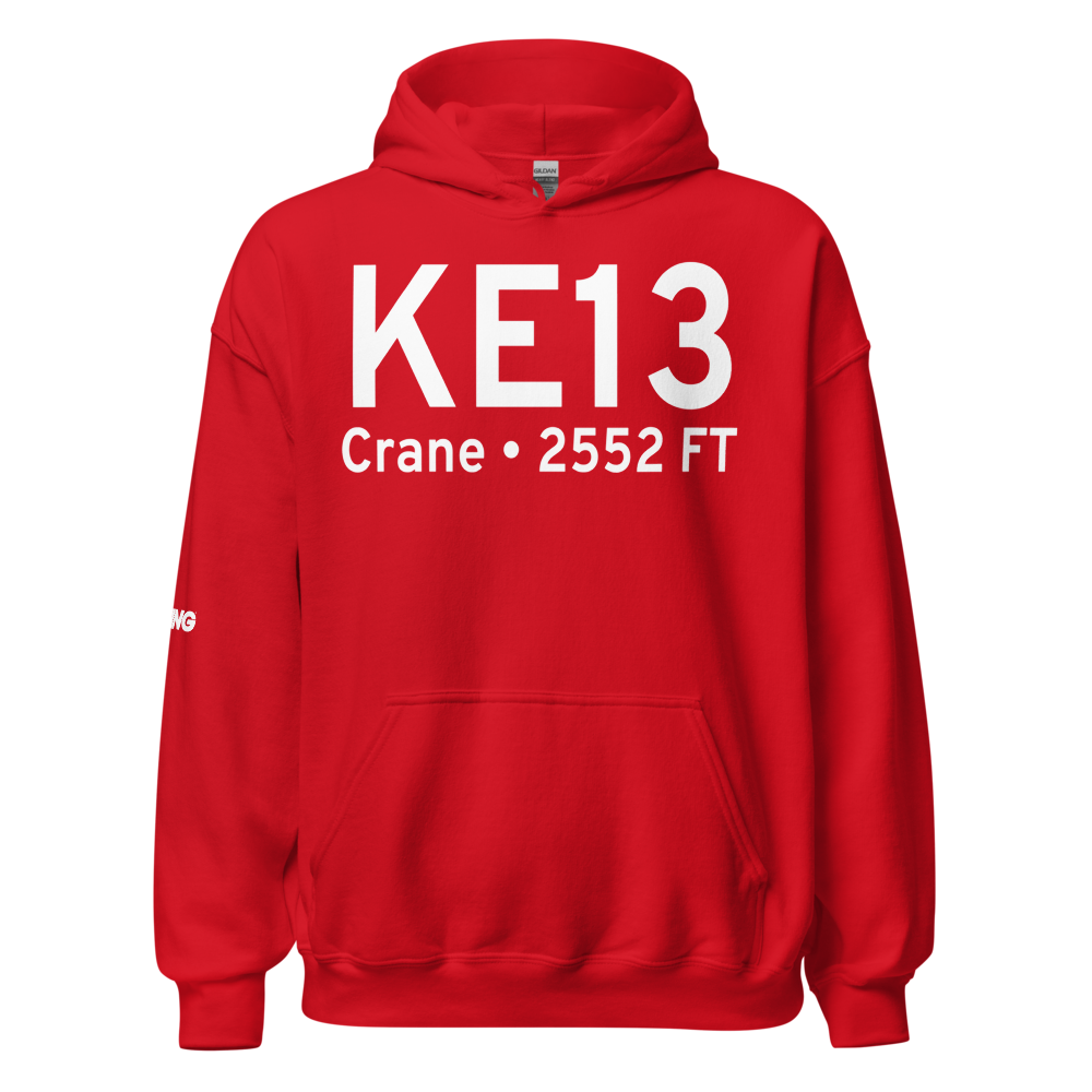 Crane County Airport (KE13) ICAO Hoodie Sweatshirt 