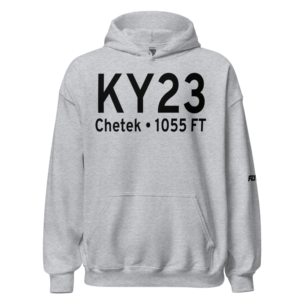 Chetek Municipal Southworth Airport (KY23) ICAO Hoodie Sweatshirt 