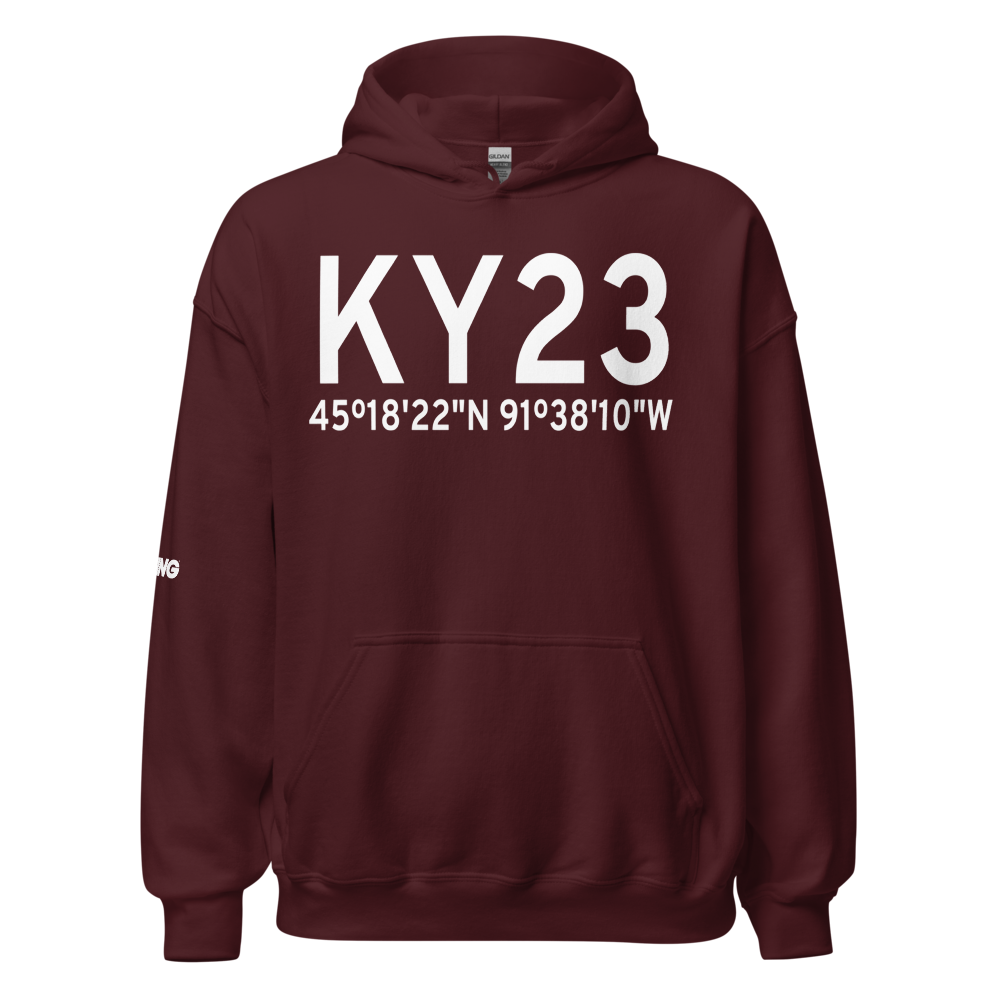 Chetek Municipal Southworth Airport (KY23) ICAO Hoodie Sweatshirt 