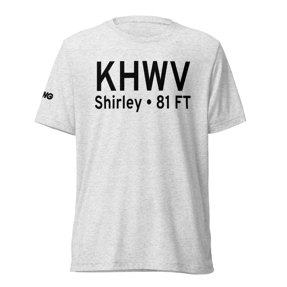 Brookhaven Airport (KHWV) ICAO Tri-blend T-Shirt 