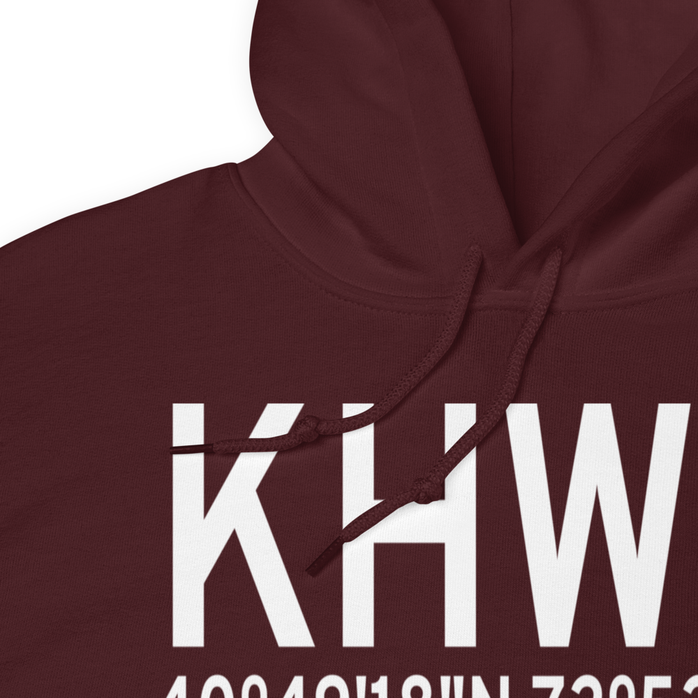 Brookhaven Airport (KHWV) ICAO Hoodie Sweatshirt 