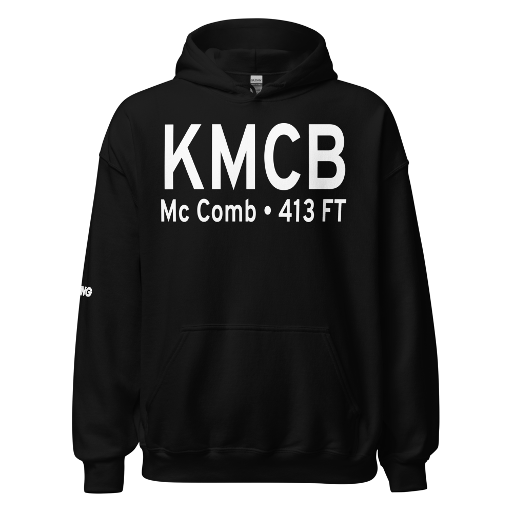 Mc Comb/Pike County Airport/John E Lewis Field (KMCB) ICAO Hoodie Sweatshirt 