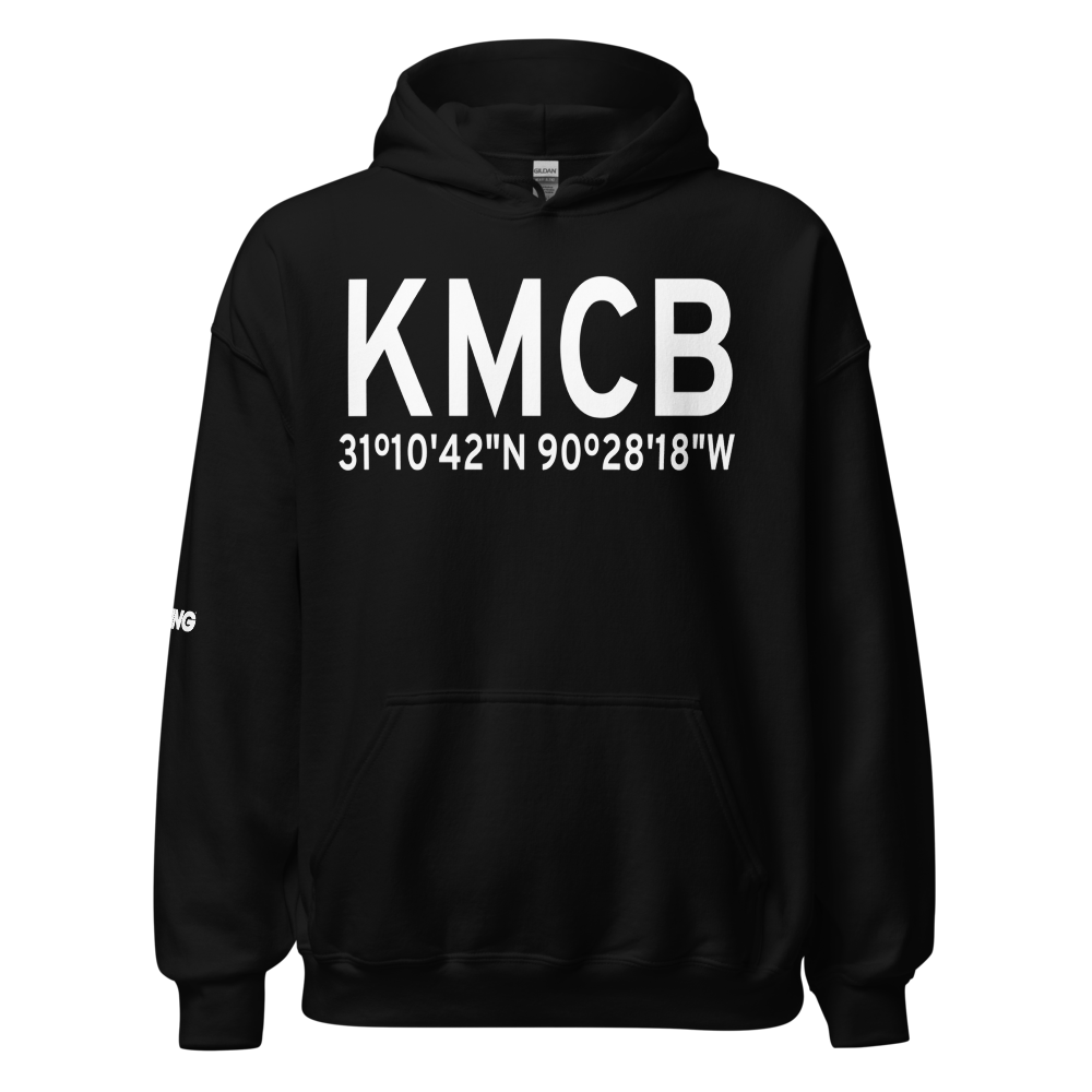 Mc Comb/Pike County Airport/John E Lewis Field (KMCB) ICAO Hoodie Sweatshirt 