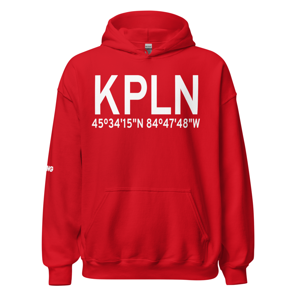 Pellston Regional Airport of Emmet County Airport (KPLN) ICAO Hoodie Sweatshirt 