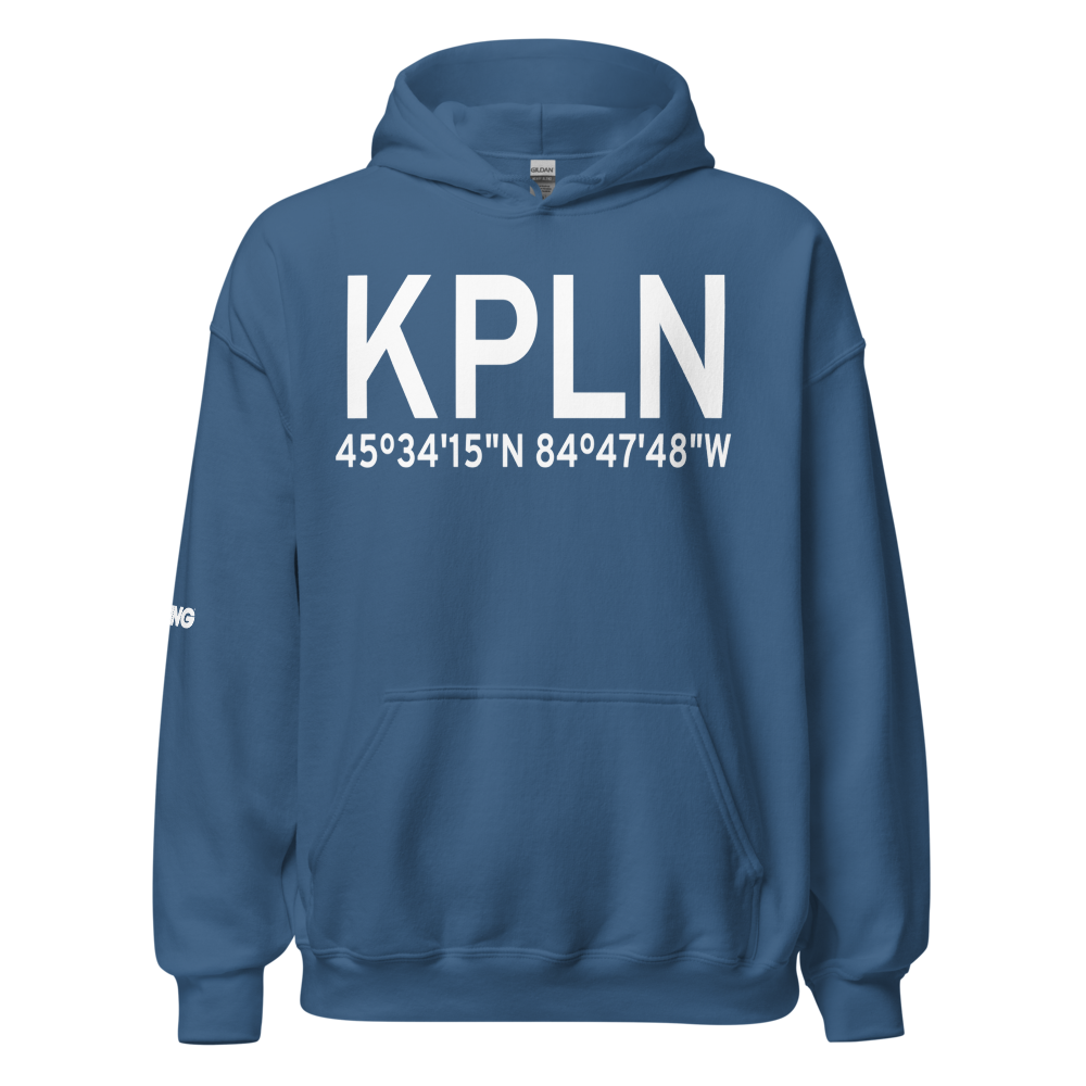 Pellston Regional Airport of Emmet County Airport (KPLN) ICAO Hoodie Sweatshirt 