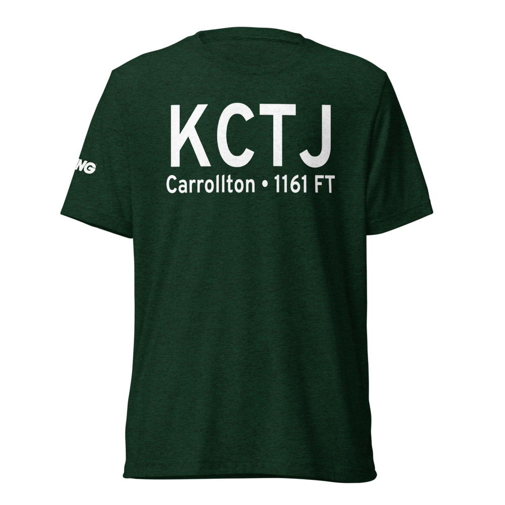 West Georgia Regional O V Gray Field (KCTJ) ICAO Tri-blend T-Shirt 