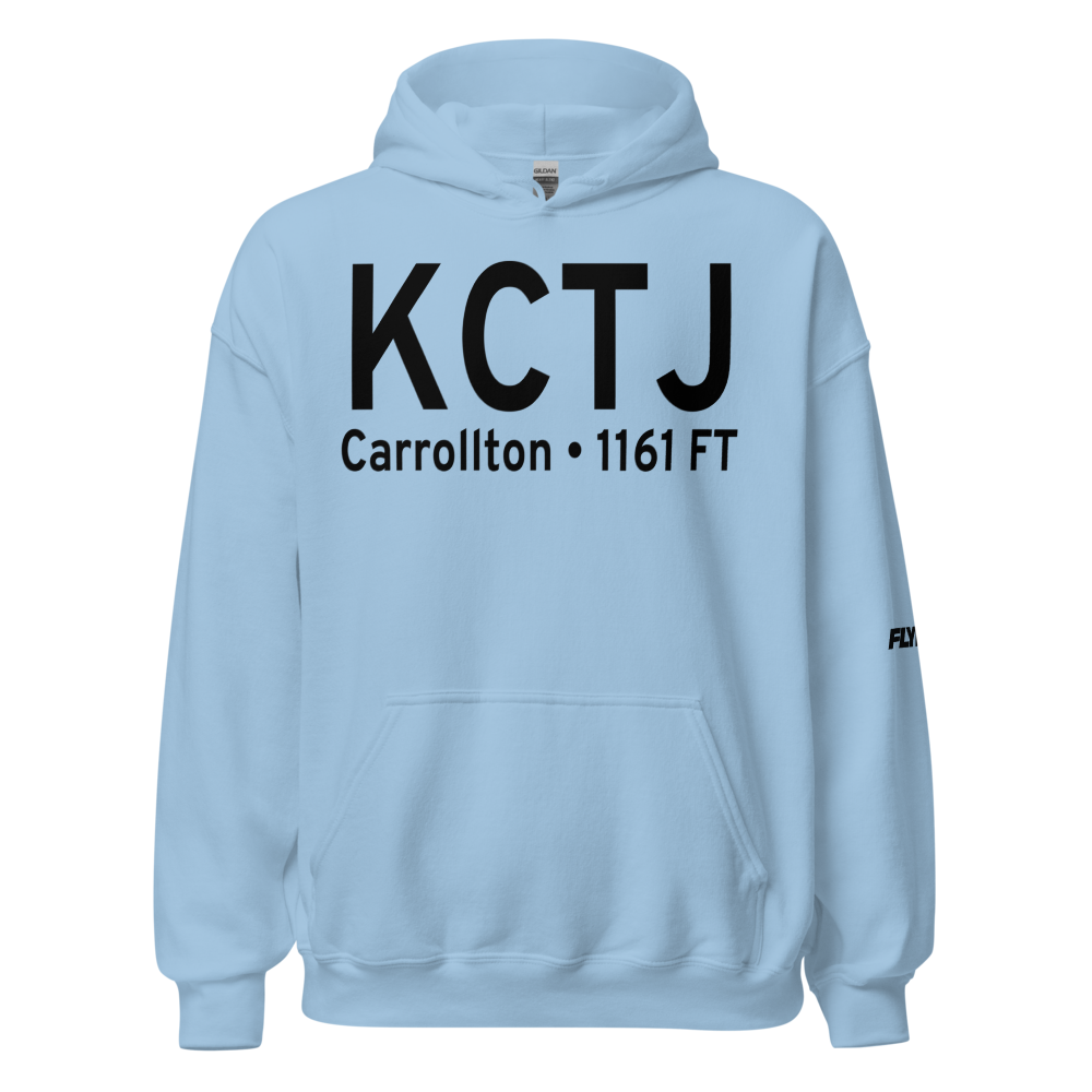 West Georgia Regional O V Gray Field (KCTJ) ICAO Hoodie Sweatshirt 