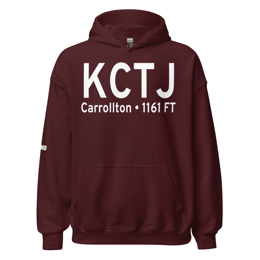 West Georgia Regional O V Gray Field (KCTJ) ICAO Hoodie Sweatshirt 