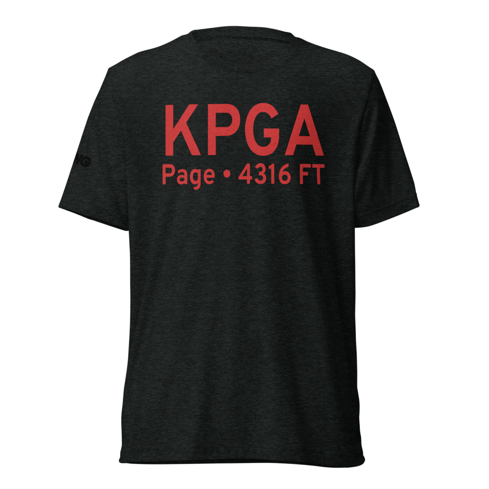 Page Municipal Airport (KPGA) ICAO Tri-blend T-Shirt 