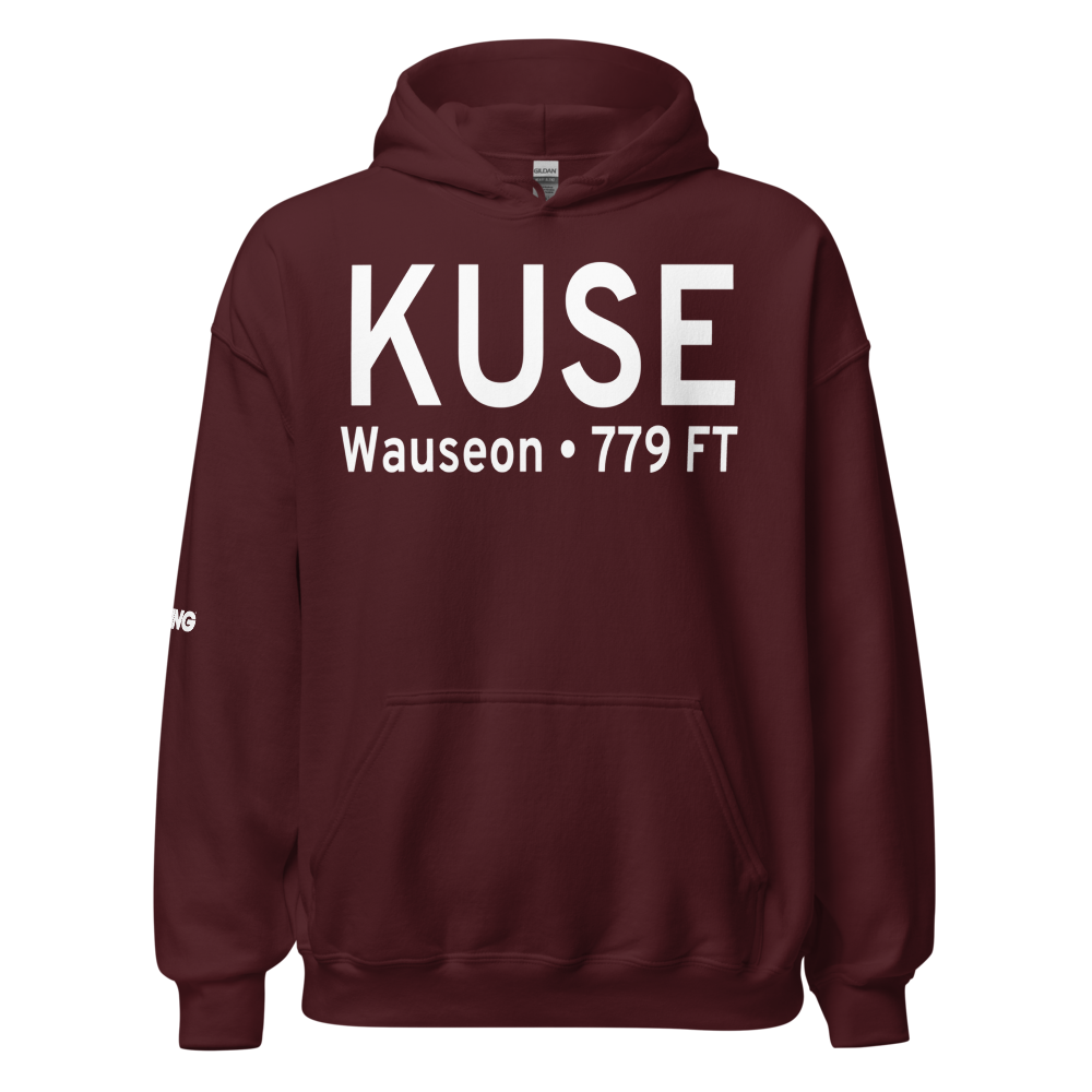 Fulton County Airport (KUSE) ICAO Hoodie Sweatshirt 