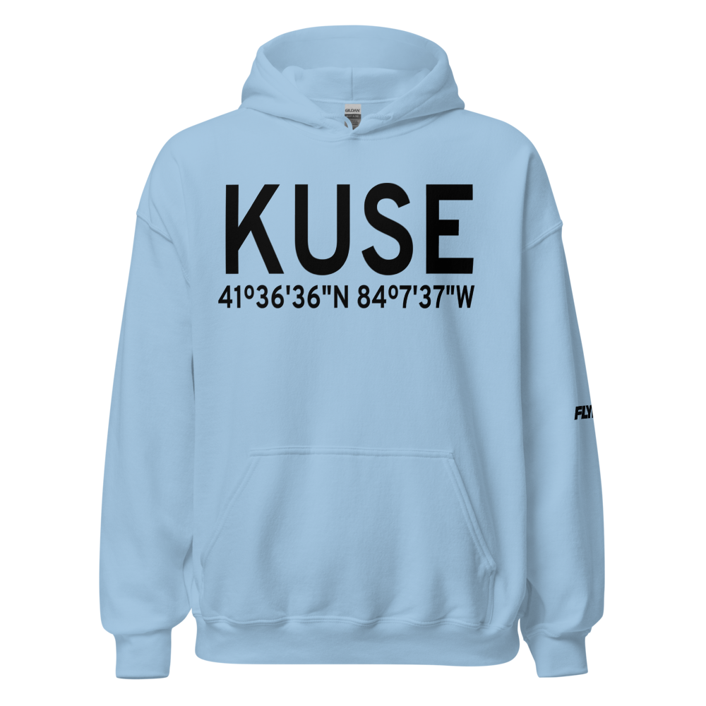 Fulton County Airport (KUSE) ICAO Hoodie Sweatshirt 