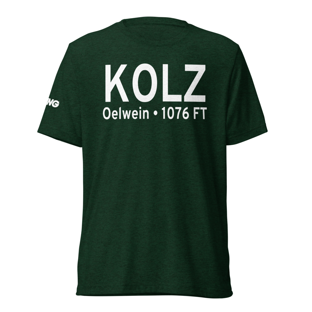 Oelwein Municipal Airport (KOLZ) ICAO Tri-blend T-Shirt 