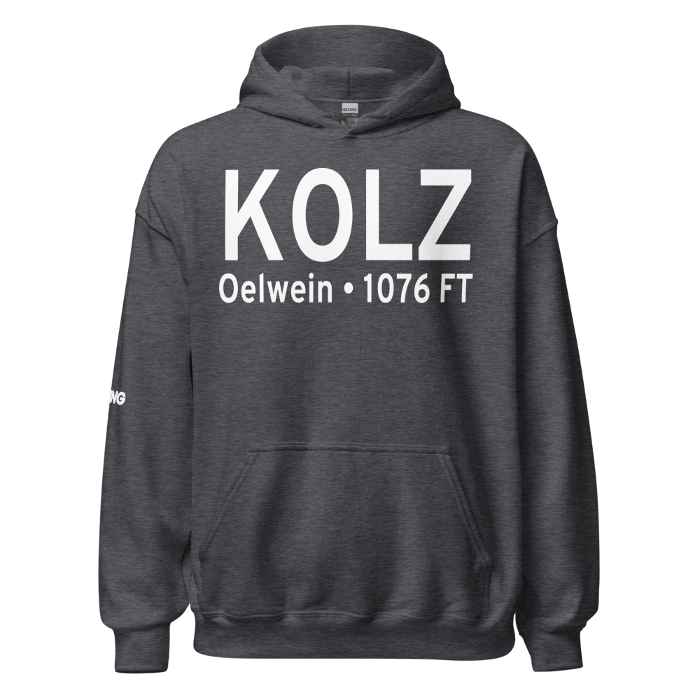 Oelwein Municipal Airport (KOLZ) ICAO Hoodie Sweatshirt 