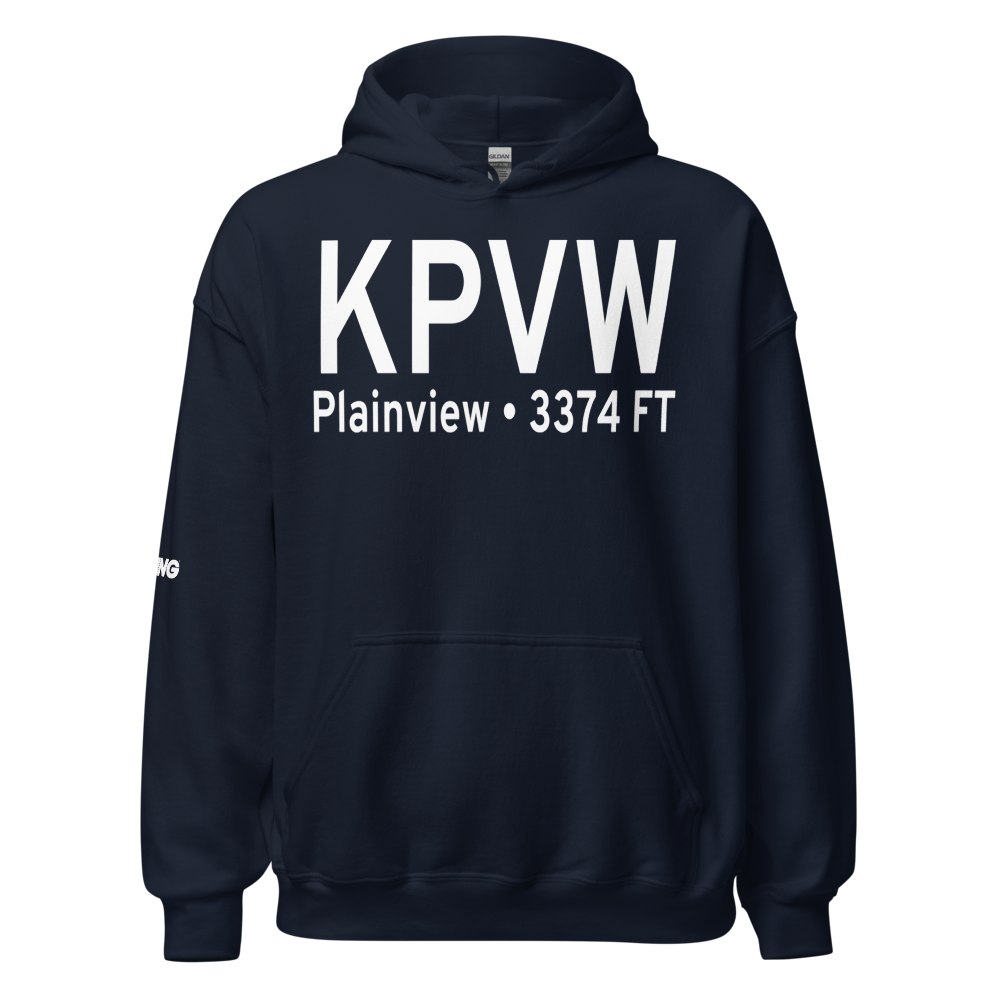 Hale County Airport (KPVW) ICAO Hoodie Sweatshirt 