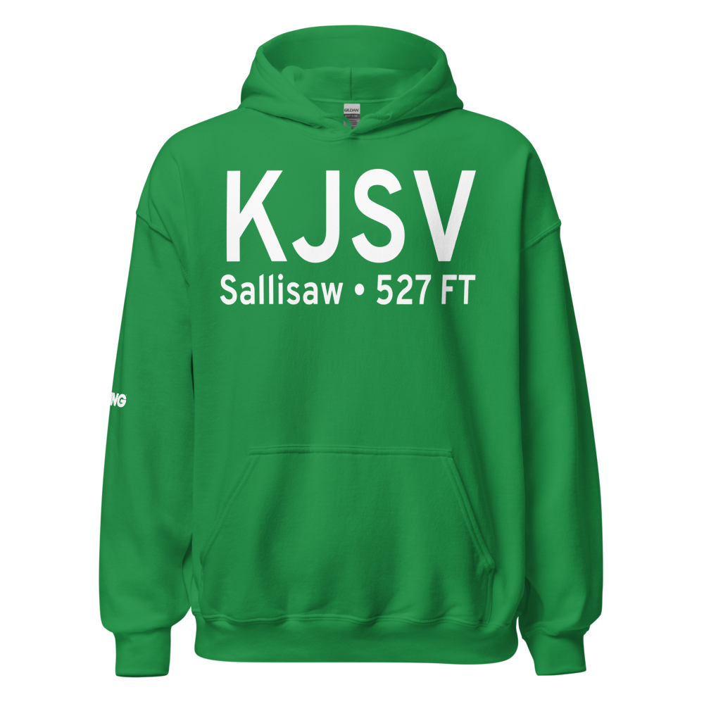 Sallisaw Municipal Airport (KJSV) ICAO Hoodie Sweatshirt 
