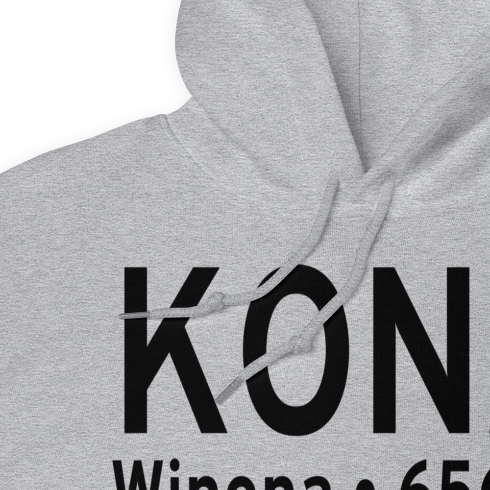 Winona Municipal-Max Conrad Field (KONA) ICAO Hoodie Sweatshirt 