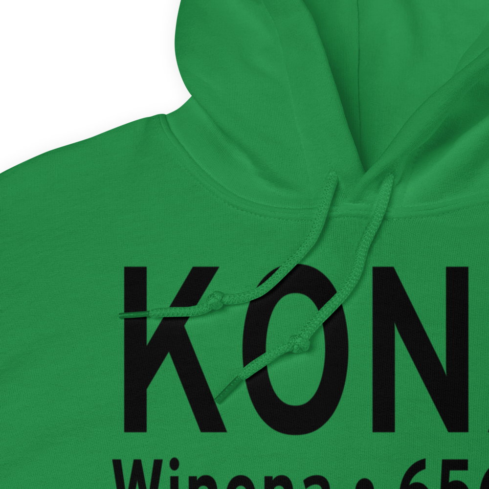 Winona Municipal-Max Conrad Field (KONA) ICAO Hoodie Sweatshirt 