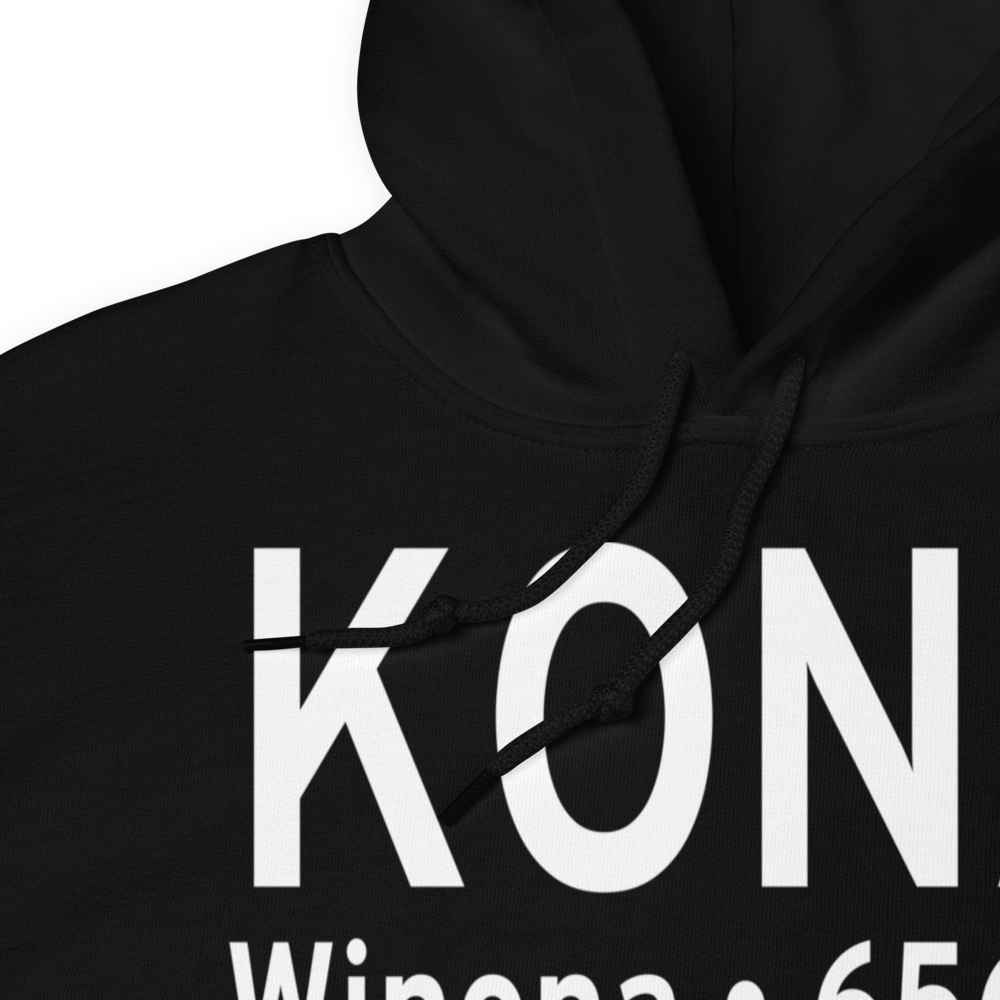 Winona Municipal-Max Conrad Field (KONA) ICAO Hoodie Sweatshirt 