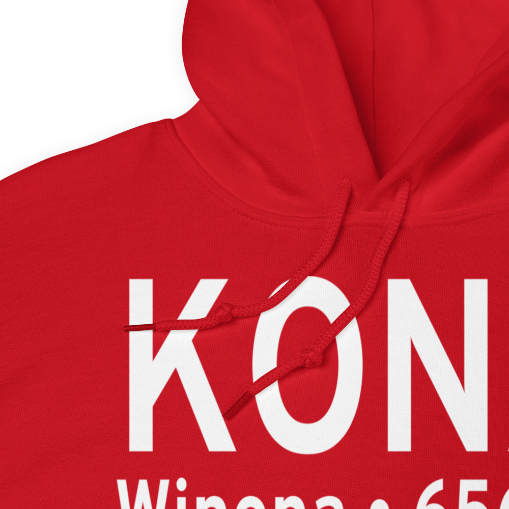 Winona Municipal-Max Conrad Field (KONA) ICAO Hoodie Sweatshirt 